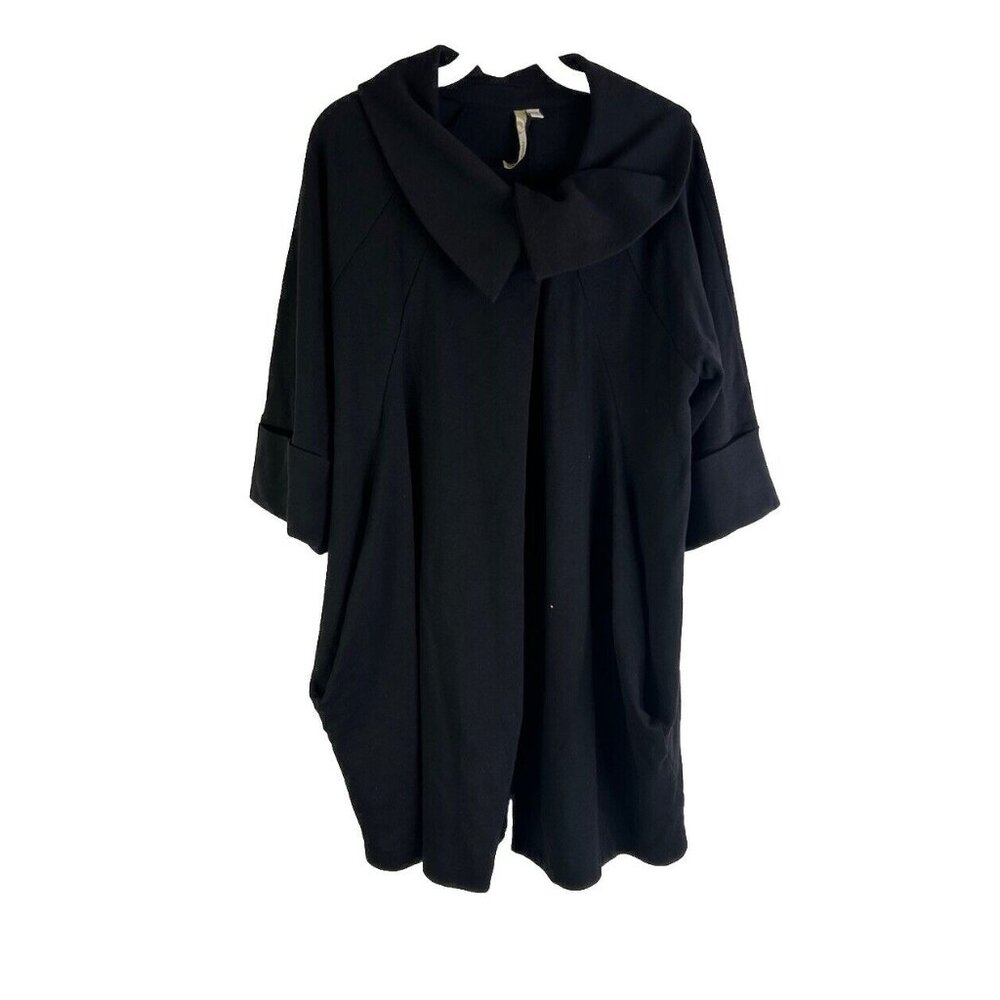 Comfy Usa Black Single Button Collared Jacket Lag… - image 1